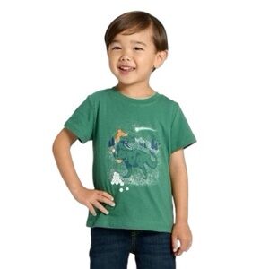 Cat & Jack Snow Dinosaur Long Sleeve Tee